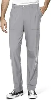 [WonderWink] Men's Flat Front Cargo Scrub Pant, Grey, 3XL TAL, Grey, 3X-Large