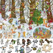 Wooden Jigsaw Puzzle for Adults by FoxSmartBox -434 pieces- Fairy Forest. Winter