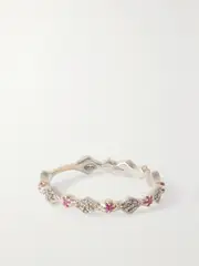 [Pascale Monvoisin] Pascale Monvoisin - Ava 9-karat Gold And Silver, Diamond And Sapphire Ring - 52 52 Gold