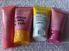Acure Delectable Anatomicals Peach & Lily Face Body Scrub Travel Size Lot