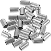Holibanna 30pcs Cord End Cap Metal Rope End Fastener Fashionable Jewelry Accessory for Bracelet or Necklace