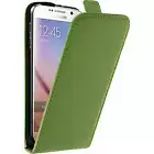 Artificial Leather Case for Samsung Galaxy S6 Flip-Case green