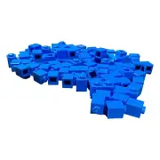 Lego Brick 1x1 Bright Blue x100 Part Piece Bulk Lot Legos # 3005