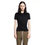 [RICK OWENS] Double Short Sleeve Tee in Unstable Cotton Black
