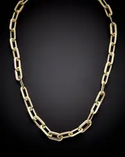 14K Italian Gold Oval Link Necklace