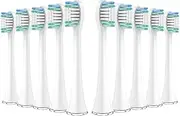 NWHEJIRM Tooth Brush Heads, Compatible For Aquasonic Black Series Pro Vibe Series Duo Pro Series Electric Toothbrush Heads Replacement Refill Bristle(10pcs white)