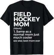 [X.Style] Field Hockey Mom Definition Women ds298 T-Shirt (XL) Black