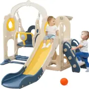 Aerlife Kids Slide and Swing Set, 7in1 Toddler Slide Playset with Adjustable ...
