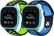 2 Pack Silicone Sport Bands Compatible with Gizmo Watch 3 Adventure 3 2 1/Gabb W