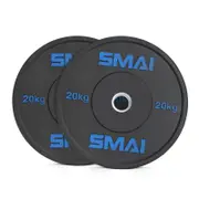 SMAI HD Bumper Plates (Pair) - 20kg - Black