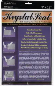 Krystal Seal Art and Photo Bags - Resealable Archival Storage Bags Art Sleeves P