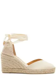 Castañer Chiara 80 Canvas Wedge Espadrilles - Ivory - 37 (IT37/ UK4) 37 (IT37/ UK4)