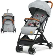 High Landscape Baby Stroller, 2 in 1 Convertible Baby Pram Jogger with Adjustabl