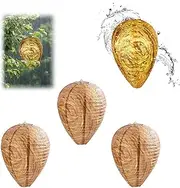 5 Pack Wasp Nest Decoy, Fake Waterproof wasp Bee Hornet Deterrent Weather Resistant Garden Yard Outdoor, False Waspinator Repellent Remover Control Indoor, 2 Pack Tarpaulin 3 Pack Kraft Paper