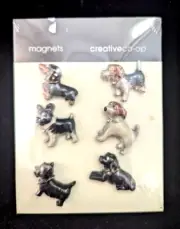 Set of 6 Dog Magnets Creative Co-Op Factory-Sealed Dachshund Terrier Bulldog Lab