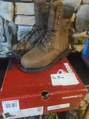 Wolverine Men's McKay Steel-Toe 8" Work Boot- Brown NWT Men's 7.5