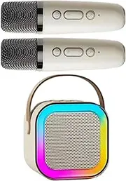 Karaoke Machine for Adults - Portable PA System Voice Amplifier Wireless Microphone and Speakers | Small Karaoke System, Guitar Amplifier for Gathering, Family
