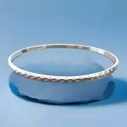 Erick's Sterling Silver Bangle Bracelet Taxco.925. Size 8.2