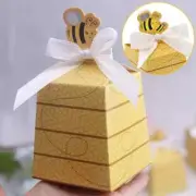 Paper Beehive Gift Boxes - Bumble Bee Candy Boxes with Ribbons, 24PCS Baby