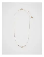 [Seed Heritage] Fine Pearl Initial Necklace in Gold