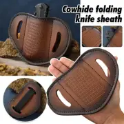 Cowhide Folding Knife Sheath for Belts Knife Cover Knife Pouch Outdoor