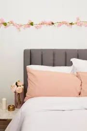 Pink Flower And Leaf Garland