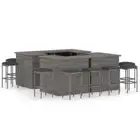 16pcs Outdoor Bar Set Garden Patio Dining Stools Chairs Table Furniture Setting