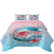 Floral Whales Coverlet
