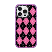 iPhone 16 Pro Impact Case MagSafe Compatible ARGYLE PINK