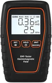 Radiation Meter Handheld EMF Tester Portable Electromagnetic Radiation Detector Electromagnetic Radiation Intensity Measurement Instrument with Beep Alarm and Low Battery Indication Functions