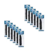 12x 2pc Malli Sewing Nylon/Metal Black & White Garment Replacement Zippers 20cm