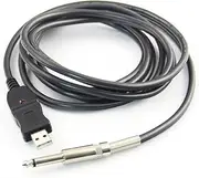 MUELODSIC 3M USB Cable Adapter for Recording Professional Shielded USB Cable with Plug Digital Sound Input Compatible with Various Guitars