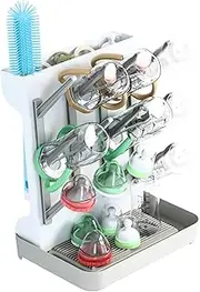 Baby Bottle Drying Rack, Space Saving Feeding Cup Holder With Detachable Brackets, Vertical Standing Bottle Dryer Rack, Reusable Baby Bottle Holder For Bottles, Teats, Cups