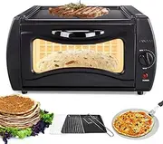 Tandoori Oven Electric Pizza Oven Indoor, 15L Tandoor Oven Countertop Pizza Maker with Disk Clamp & Pizza Peel,Adjustable Temperature Control Chapati Roti Lahmacun Manakish Naan Bread Maker