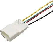 BIZOCA 4 Pin Auto Tweeter Loudspeaker Wiring Socket AC Assembly for 12733 Male Female Wire Connector 6098-5668 6098-5677(Lavender)