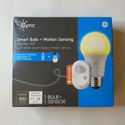 GE Cync Smart Bulb and Motion Sensor Wire Free Kit NEW