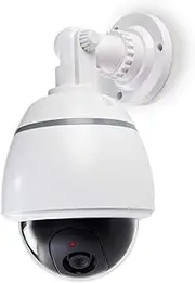 NEDIS Dummy Security Camera Outdoor with Flashing LED & IP44 Waterproof Dome Design White