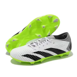 adidas 足球鞋 Predator Accuracy.3 FG 愛迪達 白綠 短草場適用 男鞋 ACS GZ0014