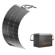 VoltX 12V 190Ah Lithium Battery + 100W Solar Panel Flexible