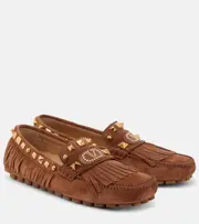 [Valentino Garavani] Valentino Garavani Plaster Caster VLogo suede driving shoes AU 6 brown