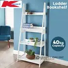 Multifunctional 4 Shelf Bamboo Bookcase Ladder Plant Flower Stand Rack Storage