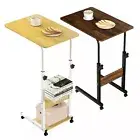 New Mobile Wooden Laptop Desk Adjustable Small Snack Side Sofa Bed Couch Table