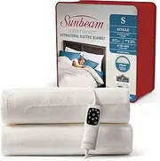 [Sunbeam] Sleep Perfect Antibacterial Electric Blanket Single | Fully Fitted, Washable, Auto-Off Timer, Safety Overheat Protection BLA6321