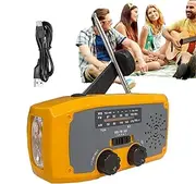 Solar Powered Radio | Portable Radio Hand Charger | Hand Flashlight, Hand Weather Radio for Outages, Outdoor Adventures, Charges Smartphone
