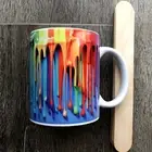 3D Dripping Paint Ceramic Mug, Handmade 11oz Coffee Mug, Factory Seconds