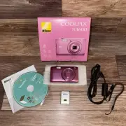 Nikon COOLPIX S3600 20.1MP 8x Optical Zoom Compact Digital Camera Pink NEW
