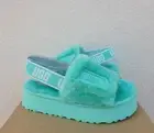 UGG TIDE POOL DISCO SHEEPSKIN FLUFF SLIDE PLATFORM SANDALS, US 9/ EUR 40 ~NIB