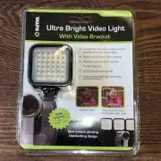 NEW Sima Ultra Bright Video Light LED SL-20LX w/ Diffuser Charger Bracket Mounts