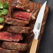 KlevaCut® Master Series 4 Piece Bamboo Steak Knives Set!
