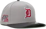 New Era Detroit Tigers 9FIFTY A-Frame Cooperstown 1984 World Series Patch Snapback Cap, Adjustable Hat Grey Red